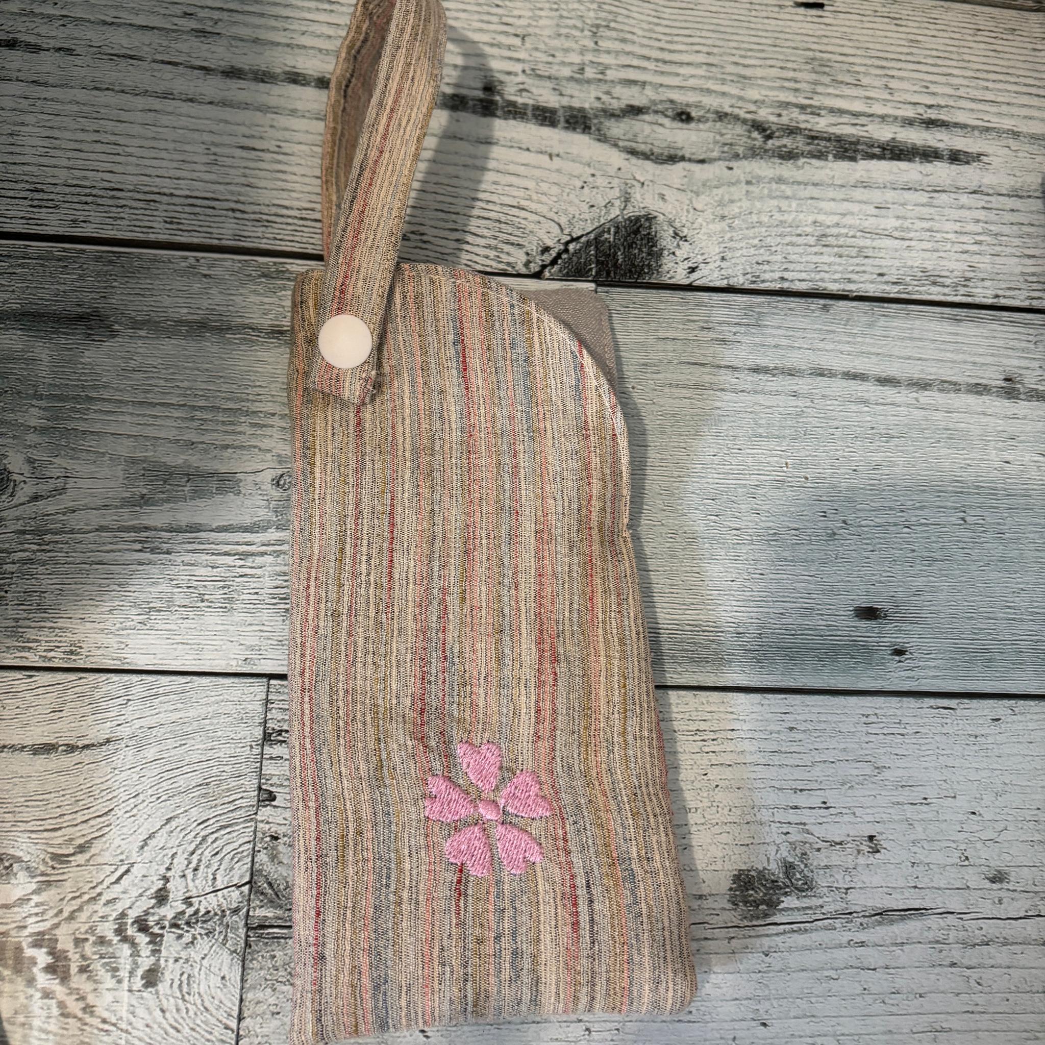 着物リメイク　メガネケース　さくら/KRＧp2